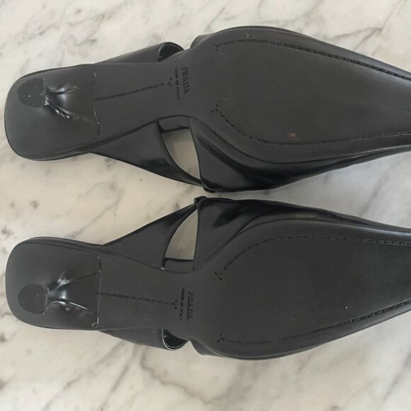 Prada Leather kitten heel mules - Size 7.5 - Picture 7 of 9